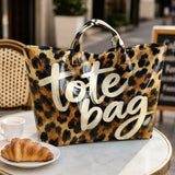 Retro Leopard Print Tote — view 6