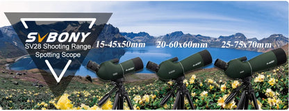 SVBONY SV28 Telescope Spotting Scope Powerful Zoom Monocular FMC BAK4 Waterproof For Bird Watching Target Shotting