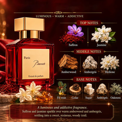 Baccarat Rouge 540 Inspired Fragrance for Men Women Amber Floral Perfume 70ml Long Lasting Gift