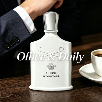 Silver Mountain Water Inspired Citrus Woody Cologne Unisex Fragrance Long Lasting Daily Office Perfume