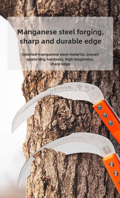 Manual Grass Sickle – Crack Weeding Tool for Roads, Long-Handle Agricultural Sickle for Grass Cutting and Gardening
