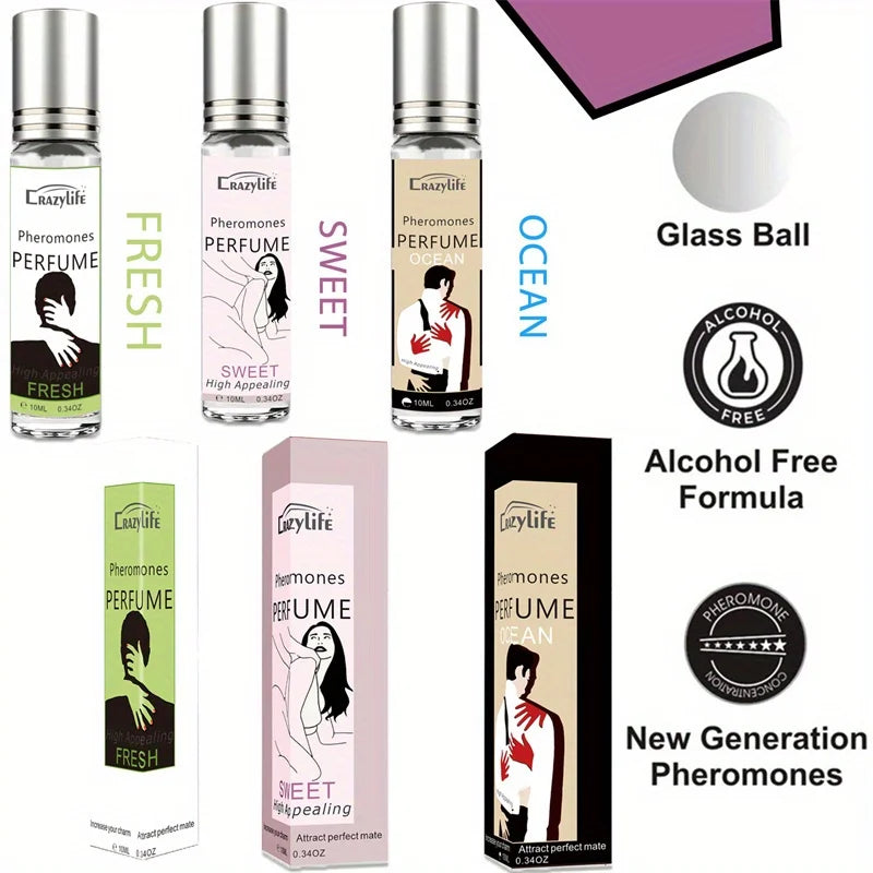10ml Perfume for Men Women Ball Perfume Women Pheromone Men'S Essential Oil Perfume Attracts The Opposite Sex Lasting Fragrance