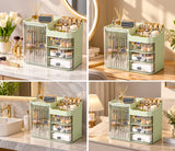 Three-Drawer Makeup Organizer with Mirror