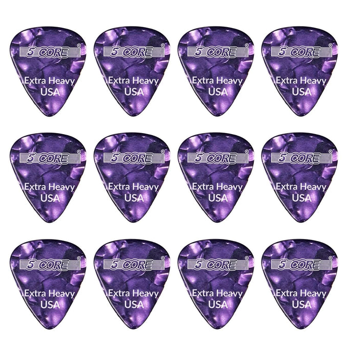 5 Core Celluloid Guitar Picks 1.2 mm — Pack of 12