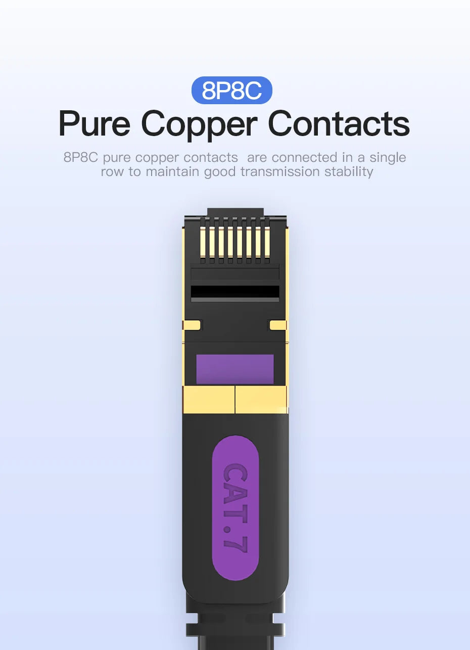 Vention Ethernet Cable RJ 45 Cat7 Lan Cable STP RJ45 Network Cable for Cat6 Compatible Patch Cord for Router Cat7 Ethernet Cable