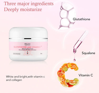 AILKE Whitening Skin Care Set, With Glutathion Vitamin C, Brighter Smoother Skin, Reduce Dark Spots, Clean Skin, Moisturizing