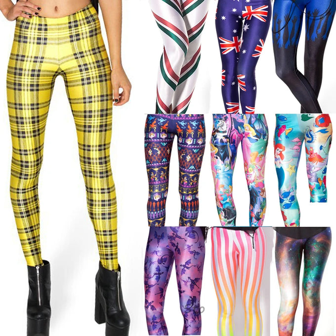 Galaxy & Character Print Leggings