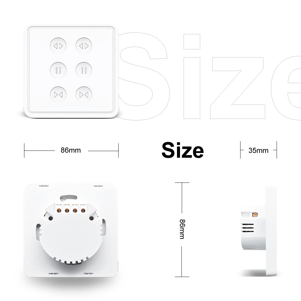 Tuya Smart Life EU WiFi Double Curtain Blind Switch for Roller Shutter Electric motor Google Home Alexa Echo Voice Control DIY