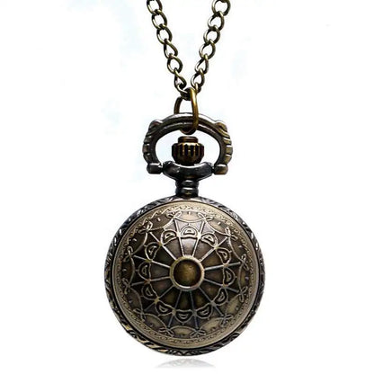 Antique Retro Ball Shaped Quartz Pocket Watch Fashion Sweater Angel Wings Necklace Chain Souvenir Gift for Men Women kids