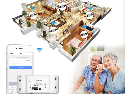 WiFi Smart Light Switch, 2/3/5 PCS DIY Breaker Module Basic Smart Home Tuya Smart Life Wireless Remote Control Alexa Google Home