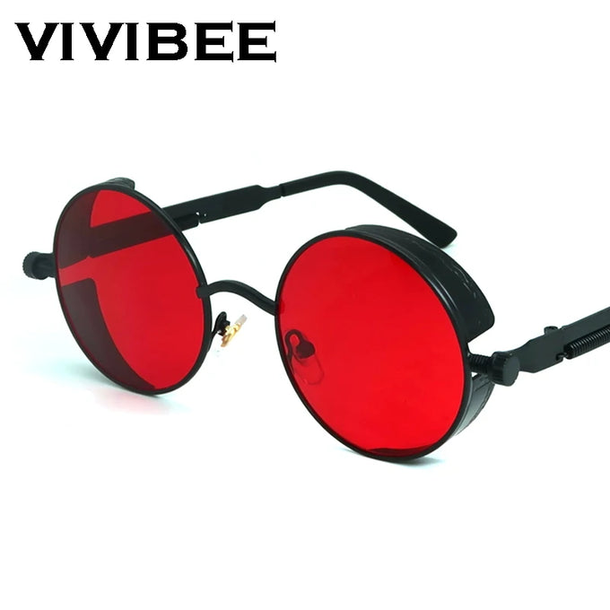Vivibee Round Steampunk Sunglasses — view 1