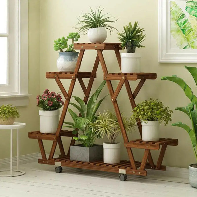Triangular Rolling Plant Shelf — product image