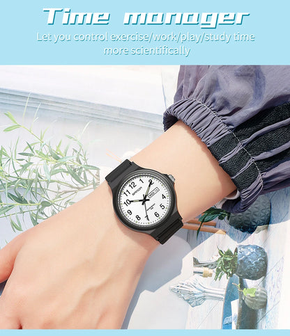 Fashion Sanda Top Brand Calenda Quartz Watch Minimalism Style Ladies Wristwatch Simple Black White Waterproof Watch Clock Reloj