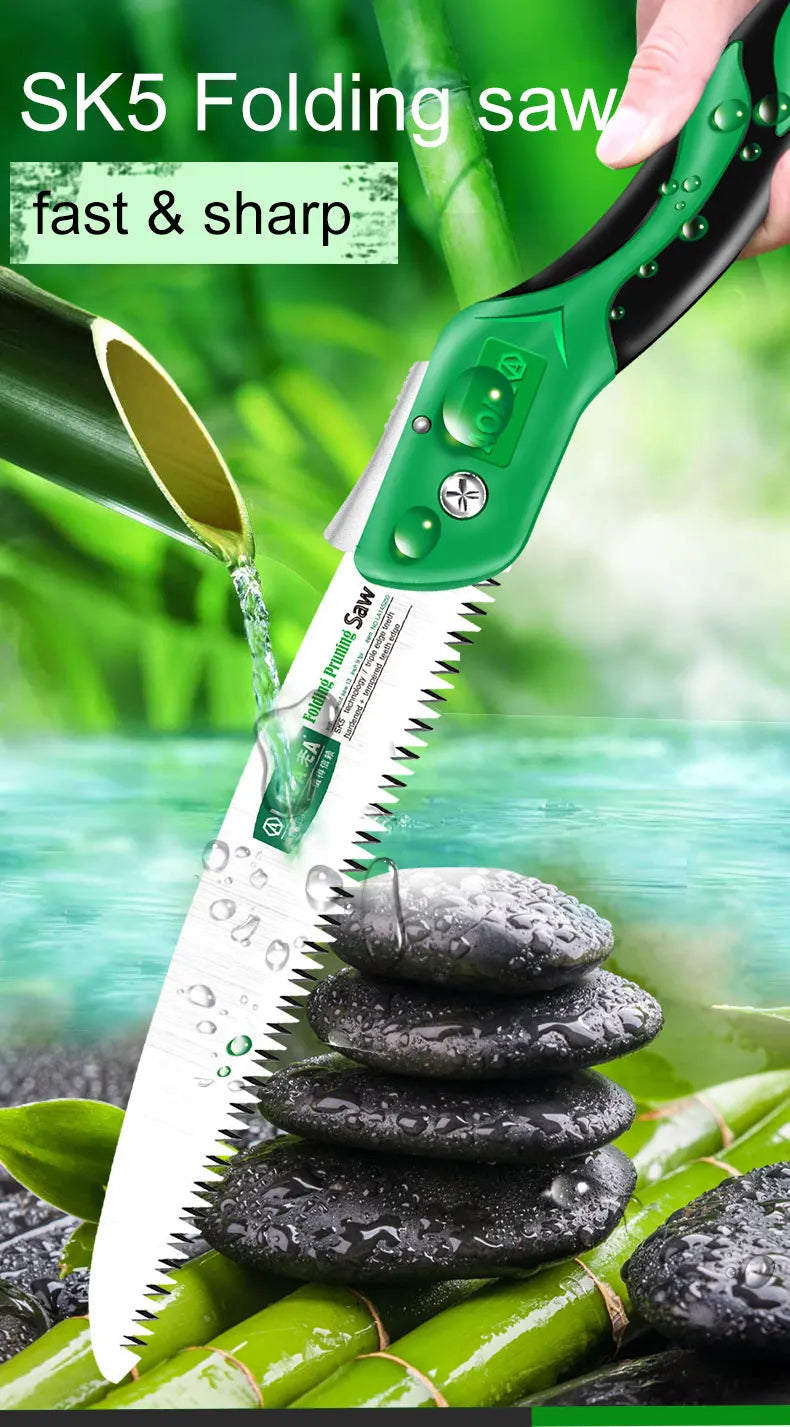LAOA Pruner Secateurs Pruning SK5 Gardening Serra Outdoor Camping Saws Foldable Sharp Tooth DIY Woodworking Garden Saw