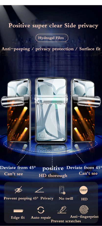 OnePlus12 Soft Screen Protector For OnePlus 8 10Pro Privacy Hydrogel Film OnePlus9Pro 1+ 11 Fingerprint Unlocking Works Normally