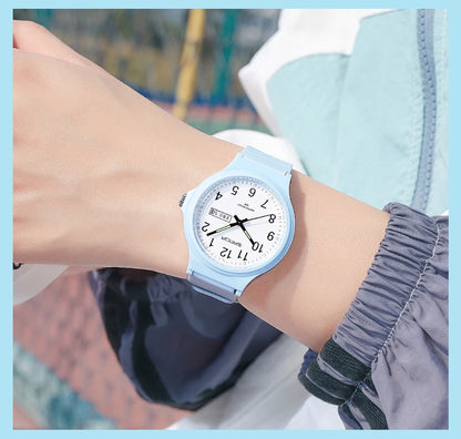 Fashion Sanda Top Brand Calenda Quartz Watch Minimalism Style Ladies Wristwatch Simple Black White Waterproof Watch Clock Reloj