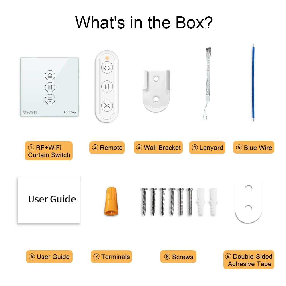 LoraTap 4th Tuya Roller Shutter Blinds Curtain Switch Remote Control Percentage Operate work with Google Home Alexa Smart Life