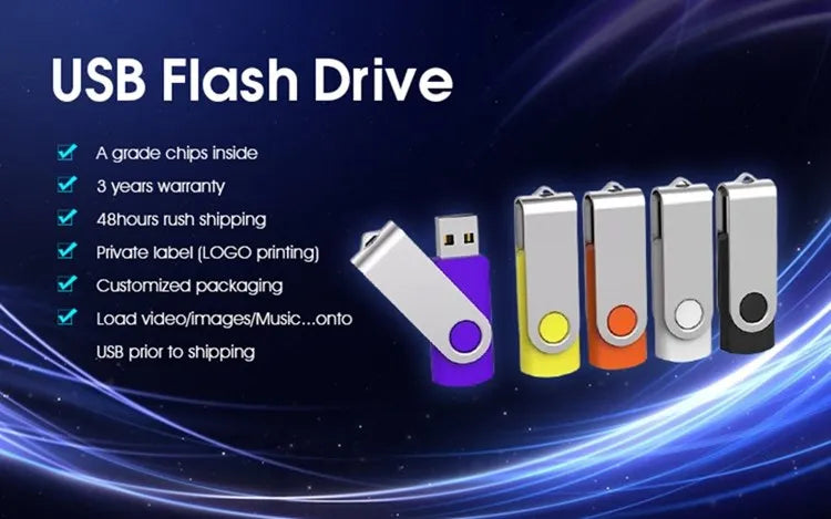 100Pcs/lot USB 2.0 Flash Drive 4GB 8GB Pen Drive 128MB Usb Sticks 1GB 2GB Pendrives 16GB Memory Flash 32GB 64GB U Disk Free Logo