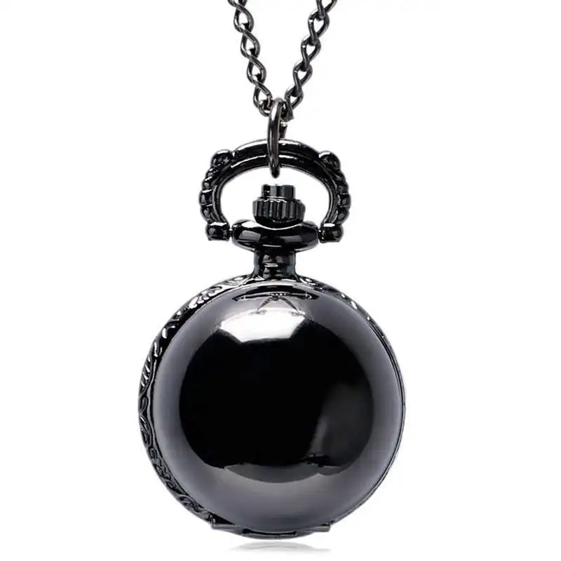 Antique Retro Ball Shaped Quartz Pocket Watch Fashion Sweater Angel Wings Necklace Chain Souvenir Gift for Men Women kids