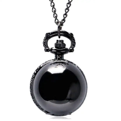 Antique Retro Ball Shaped Quartz Pocket Watch Fashion Sweater Angel Wings Necklace Chain Souvenir Gift for Men Women kids