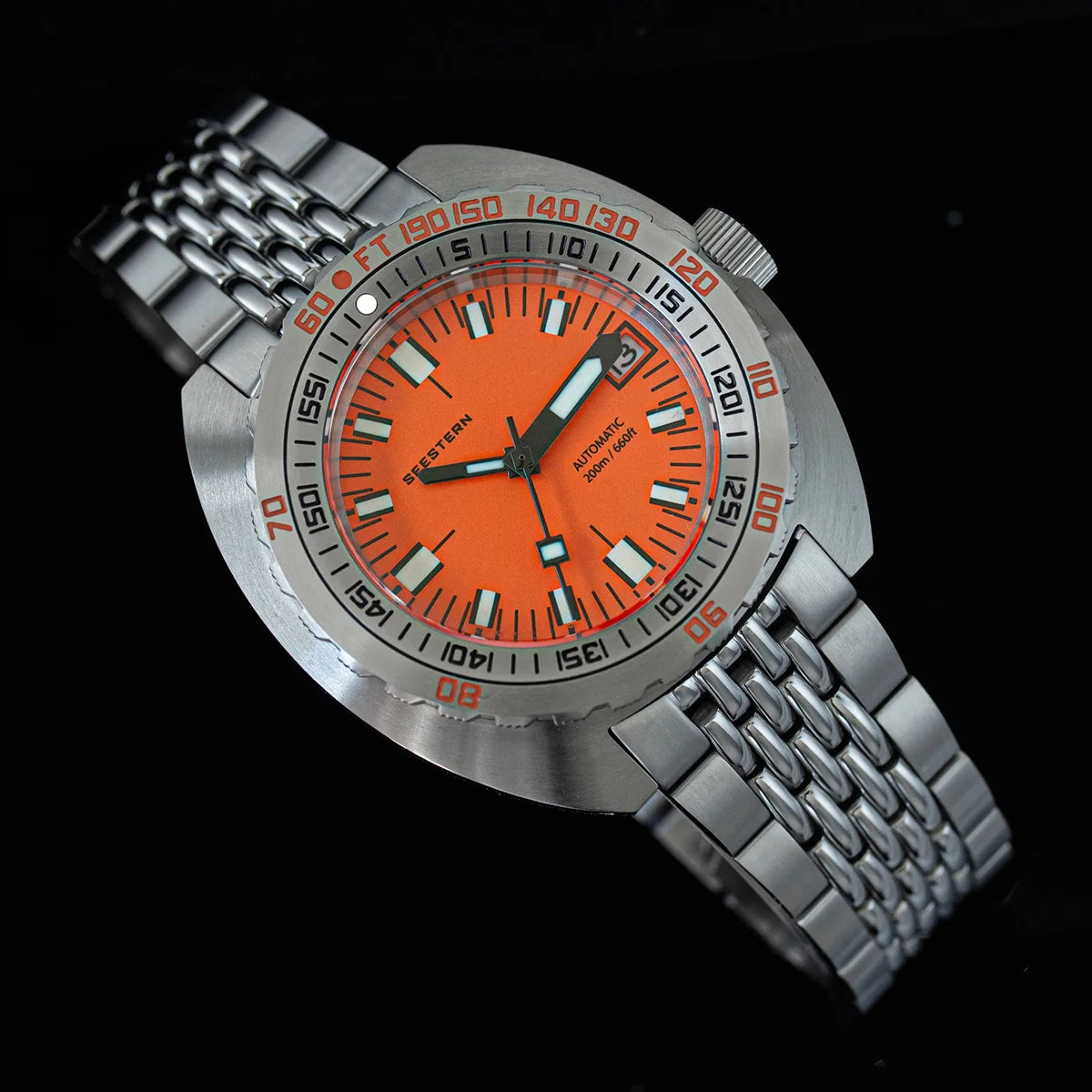 Top Brand Diver Watch Men SUB300T Automatic Mechanical Sapphire Glass Luminous Date 200m Turn Bracelet Seestern Wristwatch Retro
