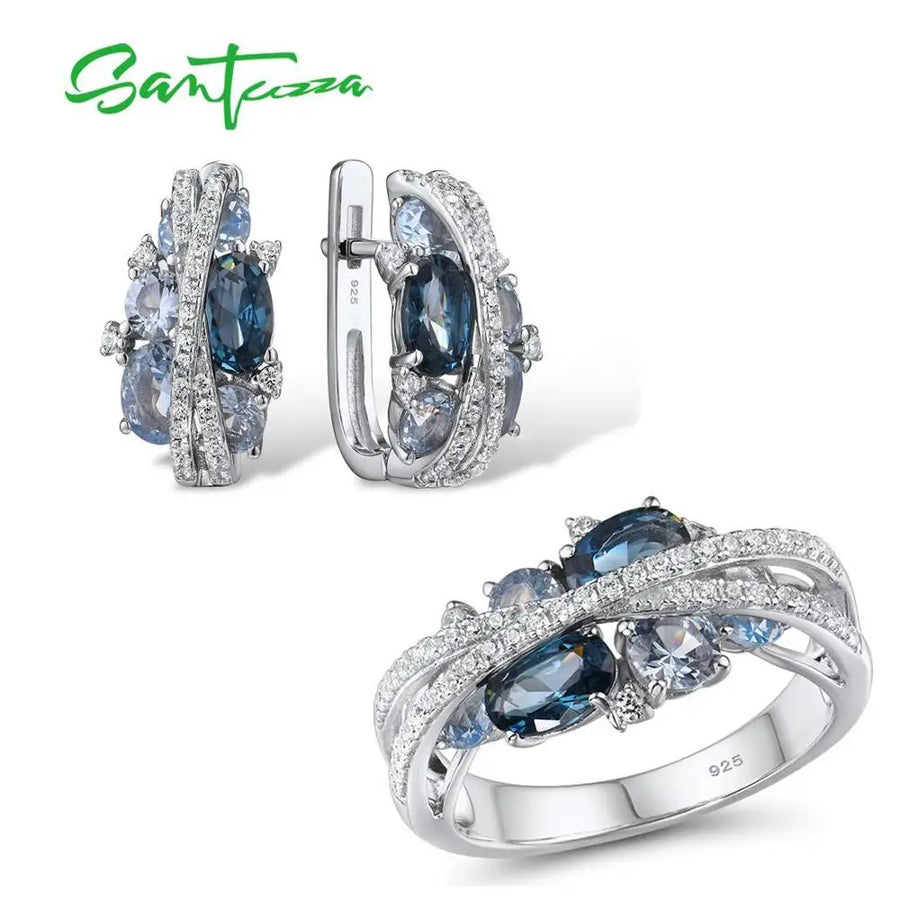 Colored Stone Earring & Ring Set — product image