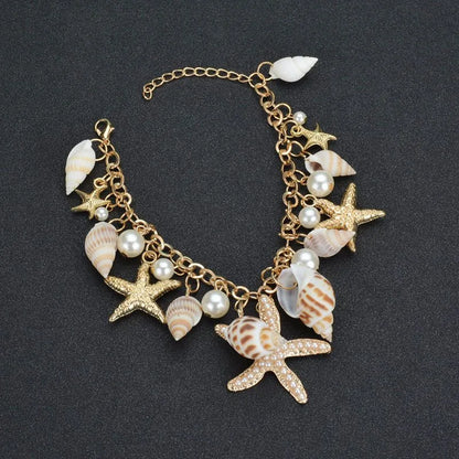 2020 Fashion Summer Tidal Shells Starfish Bohemian Charm Bracelet for Women Jewelry Shell Bracelet Beach Bracelet