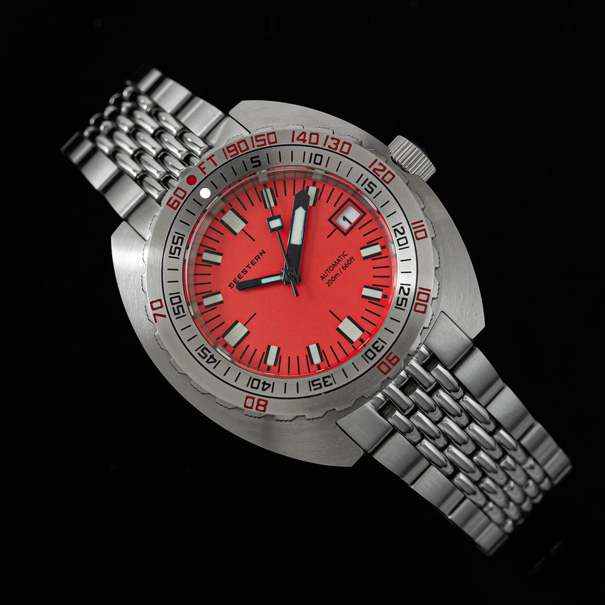 Top Brand Diver Watch Men SUB300T Automatic Mechanical Sapphire Glass Luminous Date 200m Turn Bracelet Seestern Wristwatch Retro