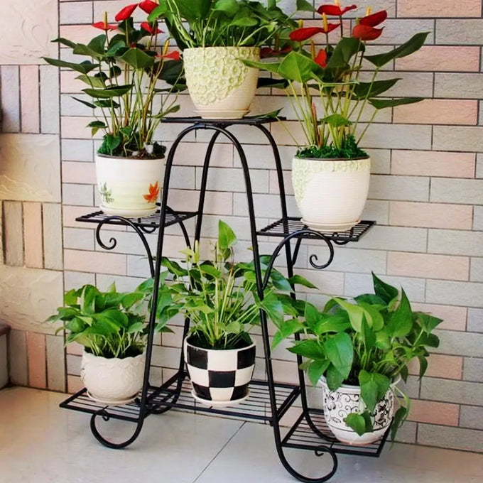 Six-Tier Metal Plant Stand — product image