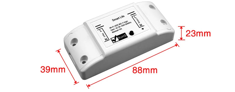 WiFi Smart Light Switch, 2/3/5 PCS DIY Breaker Module Basic Smart Home Tuya Smart Life Wireless Remote Control Alexa Google Home