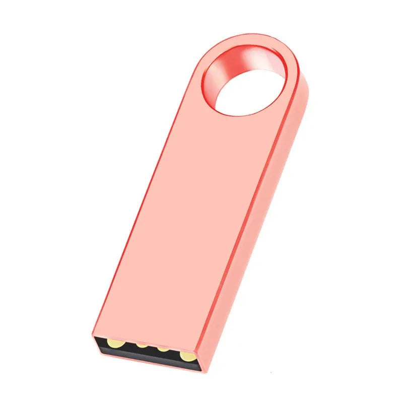 100PCS/lot Metal Pen Drive 64GB 32GB 16GB USB Flash Drive 8GB 4GB U Disk 2GB 1GB 128M 256M 512M Key Usb Stick Free Custom Logo