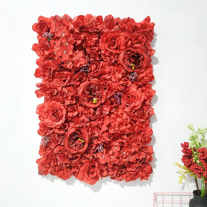 40x60cm Silk Rose Flower Champagne Artificial Flower for Wedding Decoration Flower Wall Panels Romantic Wedding Backdrop Decor