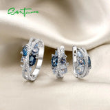 Colored Stone Earring & Ring Set — view 4