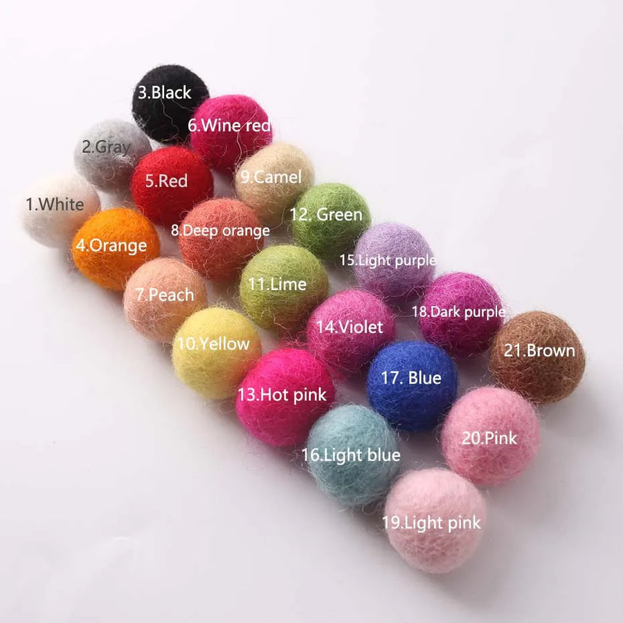 Colorful Felt Craft Balls — product image