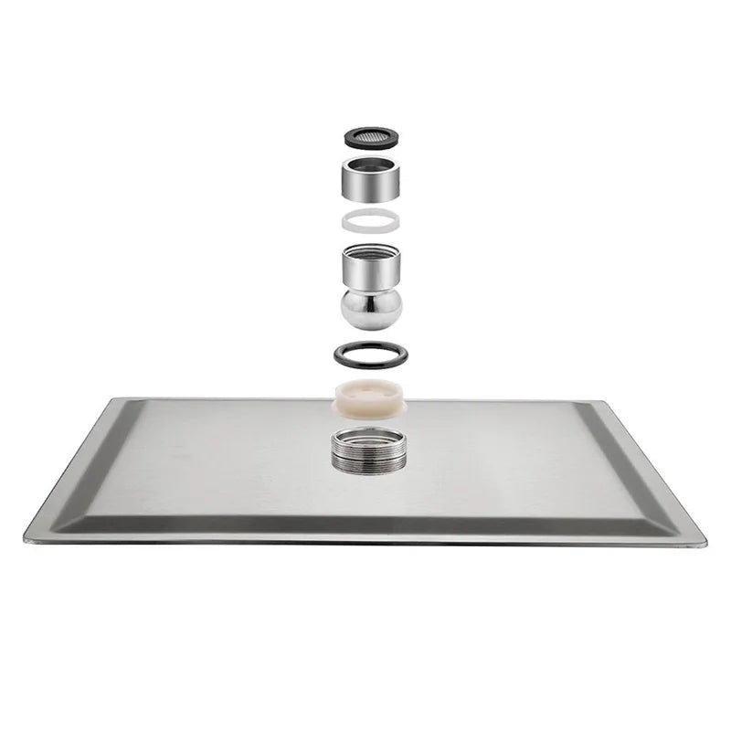 SHBSHAIMY Square/Rotundity Rainfall Bathroom Shower Head Accessories Brass Ceiling Mounted Bathtub Shower Head