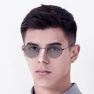 ZENOTTIC Retro Small Round Prescription Glasses Circular Progressive Eyewear Photochromic Optical Eyeglasses for Women Men