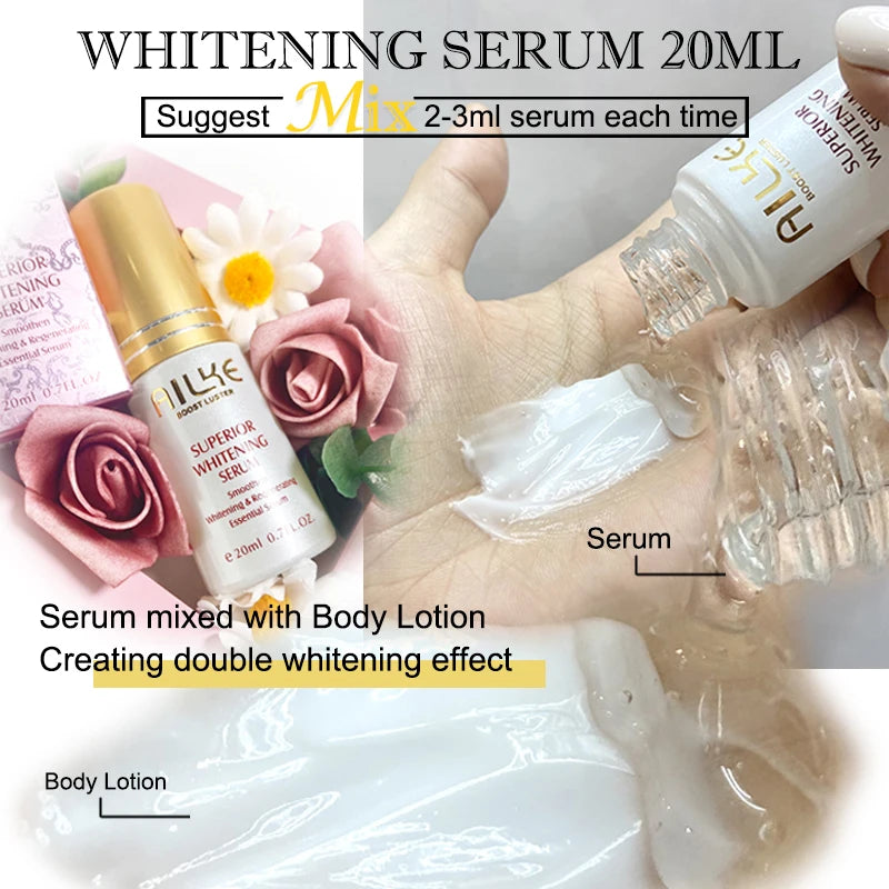 AILKE Whitening Moisturizing Korean Facial And Body Lotion, Reduce Melanin Wrinkles, Vitamin C Dark Spots Remove Skin Care Cream