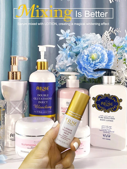 AILKE Whitening Skin Care Cream, Lightening Lotion, Remove Dark Spots With Glutathion, Shea Butter, Moisturizing Body Cream