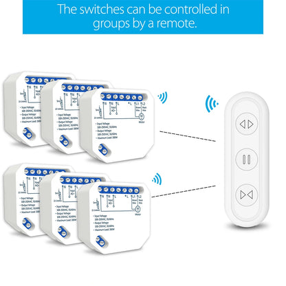 Tuya Smart Life WiFi Blind Curtain Switch with Remote for Electric Roller Shutter Sunscreen Google Home Alexa Smart Home