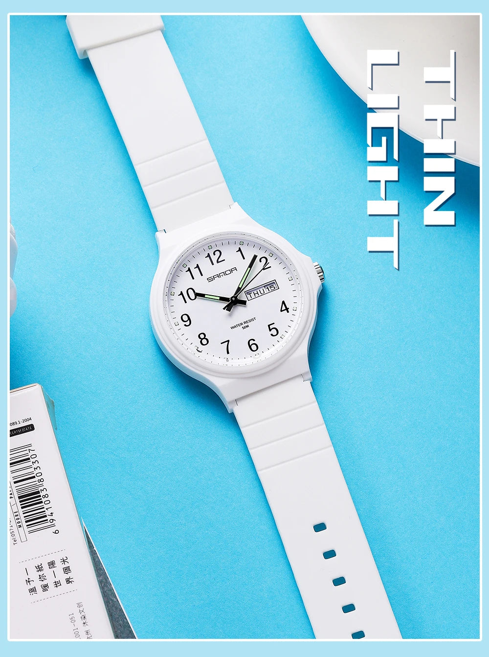 Fashion Sanda Top Brand Calenda Quartz Watch Minimalism Style Ladies Wristwatch Simple Black White Waterproof Watch Clock Reloj