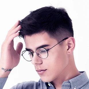 ZENOTTIC (XS Size) Handmade Acetate Round Prescription Eyeglasses Transparent Circular Progressive Optical Glasses for Women Men