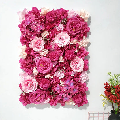 40x60cm Silk Rose Flower Champagne Artificial Flower for Wedding Decoration Flower Wall Panels Romantic Wedding Backdrop Decor