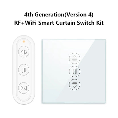 LoraTap 4th Tuya Roller Shutter Blinds Curtain Switch Remote Control Percentage Operate work with Google Home Alexa Smart Life