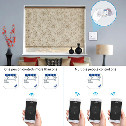 Tuya Smart Life WiFi Blind Curtain Switch with Remote for Electric Roller Shutter Sunscreen Google Home Alexa Smart Home