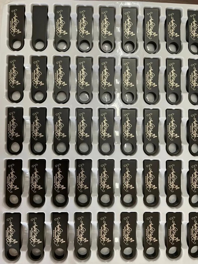 100PCS/lot Metal Pen Drive 64GB 32GB 16GB USB Flash Drive 8GB 4GB U Disk 2GB 1GB 128M 256M 512M Key Usb Stick Free Custom Logo