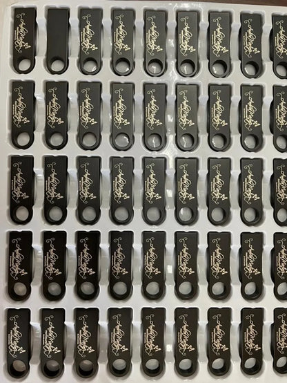 100PCS/lot Metal Pen Drive 64GB 32GB 16GB USB Flash Drive 8GB 4GB U Disk 2GB 1GB 128M 256M 512M Key Usb Stick Free Custom Logo
