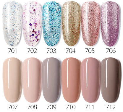 Venalisa Color Gel Nail Polish VIP Kit Full Cover Enamel For Nail Manicure Glitter Sparkle UV Gel Soak Off Nail Gel Polish 7.5ml