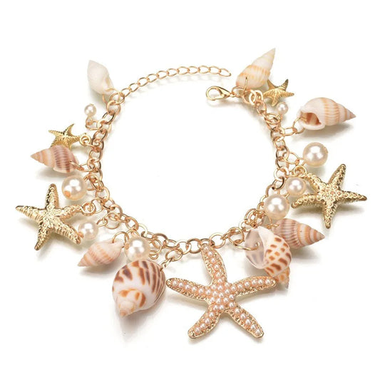 2020 Fashion Summer Tidal Shells Starfish Bohemian Charm Bracelet for Women Jewelry Shell Bracelet Beach Bracelet