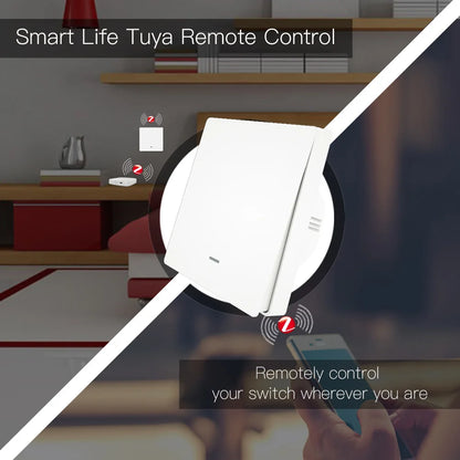 MOES Smart Light Switch Tuya ZigBee No Neutral Wire No Capacitor Needed Smart Life 2/3 Way Works with Alexa Google APP Remote