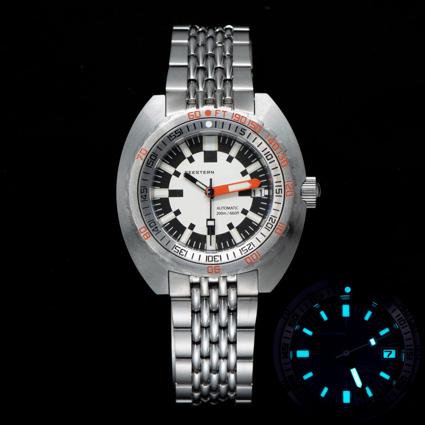 Top Brand Diver Watch Men SUB300T Automatic Mechanical Sapphire Glass Luminous Date 200m Turn Bracelet Seestern Wristwatch Retro